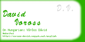david voross business card