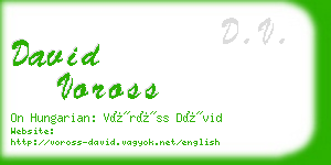 david voross business card